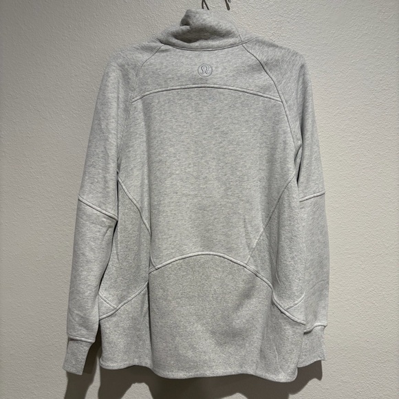 Lululemon Scuba Oversized Funnel-Neck Half Zip  Heathered Core Ultra Light Grey - Picture 7 of 14